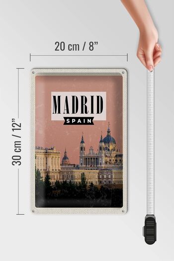 Plaque en tôle voyage 20x30cm Madrid Cathédrale de la Almudena 4