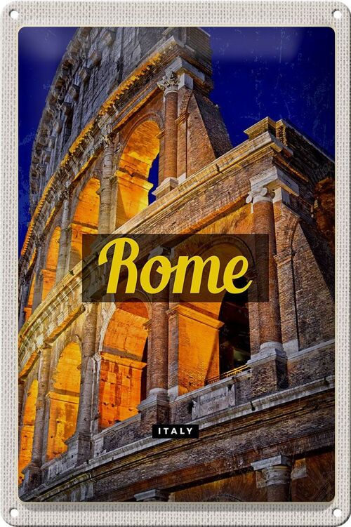 Blechschild Reise 20x30cm Rom Italien Colosseum Antik