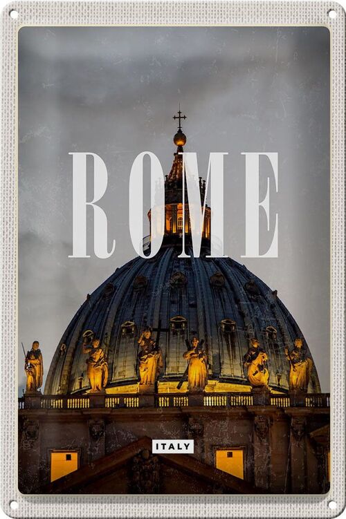 Blechschild Reise 20x30cm Rom Italien St. Peter's Basilica