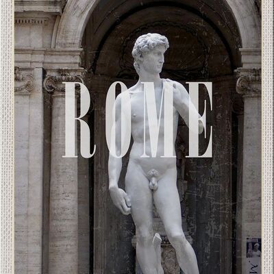 Blechschild Reise 20x30cm Rom Italien Statue Urlaub Reiseziel