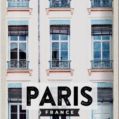 Targa in metallo da viaggio 20x30 cm Parigi Francia Architettura Città