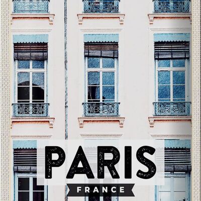 Blechschild Reise 20x30cm Paris Frankreich Architektur Stadt