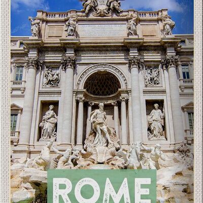 Blechschild Reise 20x30cm Rom Italien Trevi Fountain Brunnen