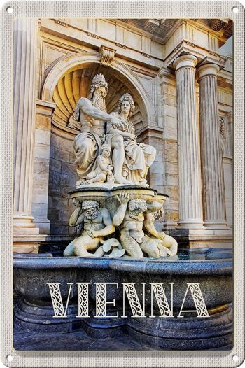 Signe en étain voyage 20x30cm, Vienne, Autriche, culture du Moyen Âge 1