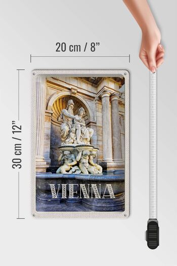 Signe en étain voyage 20x30cm, Vienne, Autriche, culture du Moyen Âge 4
