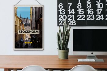 Panneau de voyage en étain, 20x30cm, Stockholm, suède, voyage dans la vieille ville 3