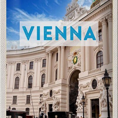 Tin sign travel 20x30cm Vienna Austria architecture travel