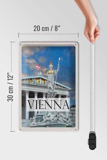 Signe en étain voyage 20x30cm Vienne Autriche Pallas Athene Travel 4