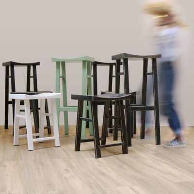 Sgabello con schienale Noble Stool