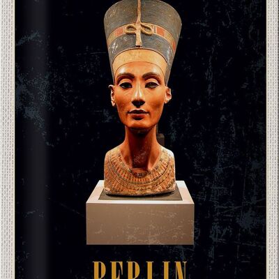 Panneau de voyage en étain, 20x30cm, buste de Néfertiti du musée DE de Berlin