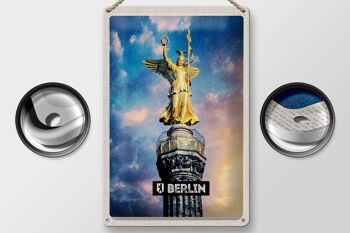 Panneau en étain voyage 20x30cm Berlin DE Alexanderplatz Colonne de la Victoire 2