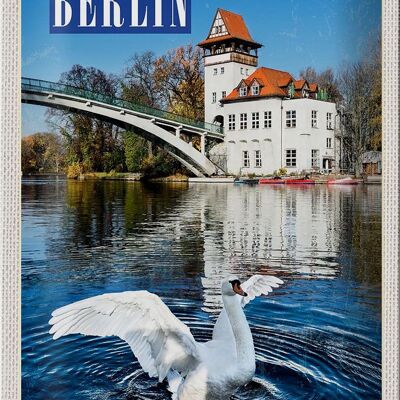 Cartel de chapa Travel 20x30cm Berlín Alemania Río Spree