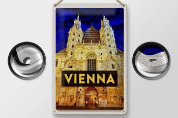 Plaque en tôle voyage 20x30cm Vienne Autriche Cathédrale Saint-Étienne 2