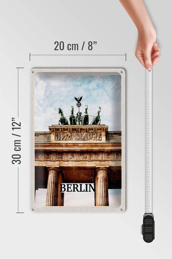 Panneau en étain voyage 20x30cm Berlin Allemagne Porte de Brandebourg 4