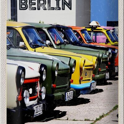 Metal sign travel 20x30cm Berlin Germany vintage car