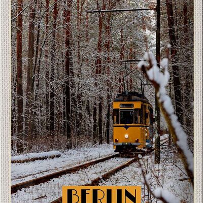 Cartel de chapa Travel 20x30cm Berlín Alemania Snow Travel