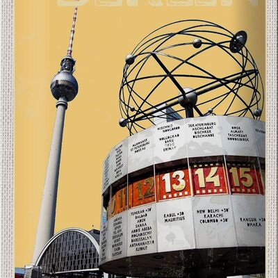 Cartel de chapa viaje 20x30cm Plaza del centro de la ciudad de Berlín Alemania