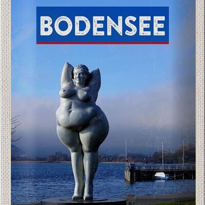Blechschild Reise 20x30cm Bodensee Deutschland Skulptur Ufer