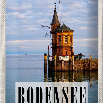 Blechschild Reise 20x30cm Bodensee Deutschland Haus See