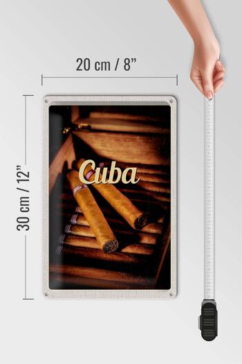 Signe en étain voyage 20x30cm, Cuba, caraïbes, Cigarette cubaine 4