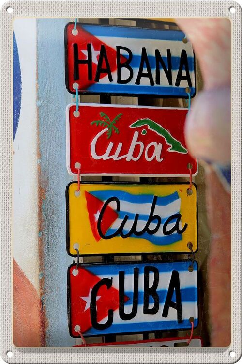 Blechschild Reise 20x30cm Cuba Karibik Habana Reiseziel