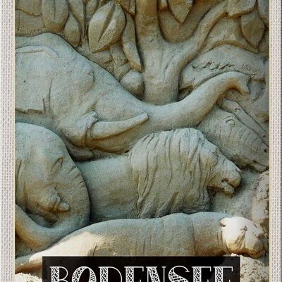 Blechschild Reise 20x30cm Bodensee Deutschland Tiere Statue