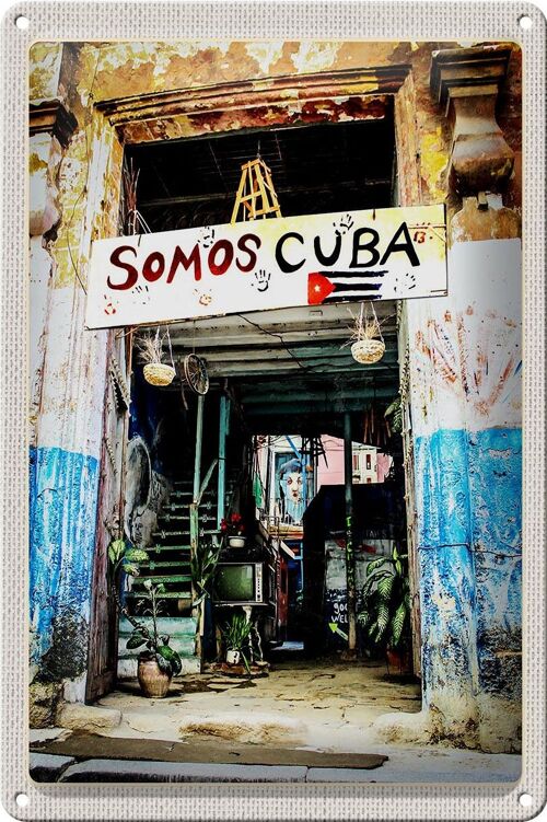 Blechschild Reise 20x30cm Cuba Karibik Somos Reise Urlaub