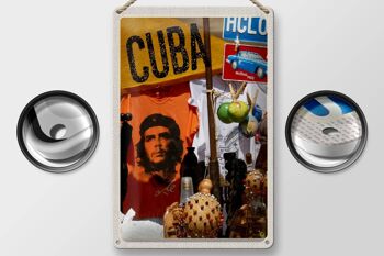 Signe en étain voyage 20x30cm Cuba Caraïbes Che Guevara Havana Club 2