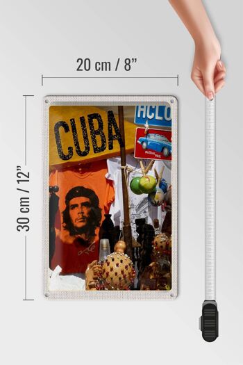 Signe en étain voyage 20x30cm Cuba Caraïbes Che Guevara Havana Club 4