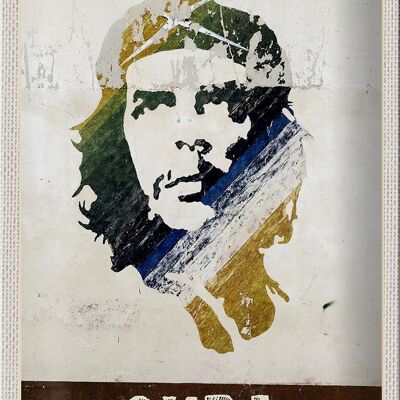 Cartel de chapa de viaje 20x30cm Cuba Caribe Che Guevara Paz