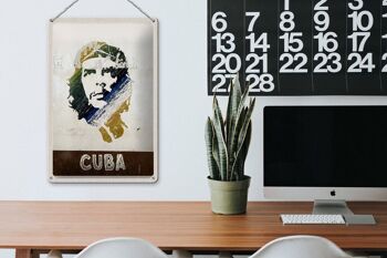 Signe en étain voyage 20x30cm, Cuba caraïbes Che Guevara paix 3