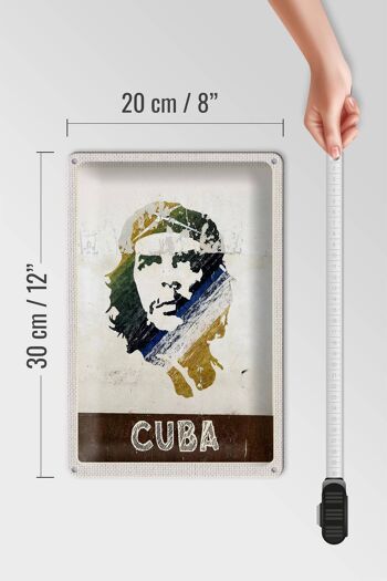Signe en étain voyage 20x30cm, Cuba caraïbes Che Guevara paix 4