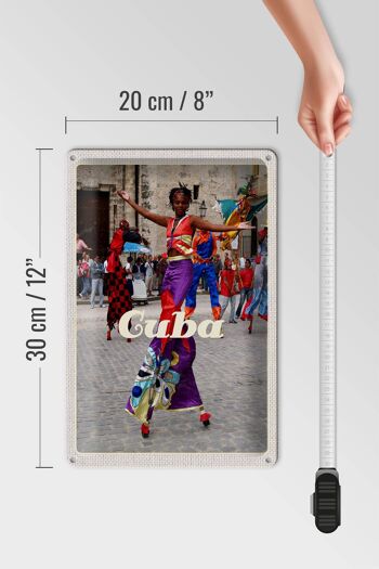 Panneau en étain voyage 20x30cm, Cuba, Caraïbes, festival de danse Afro coloré 4