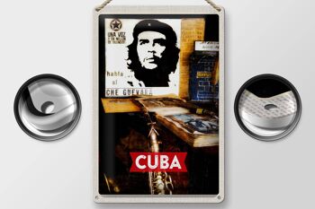 Signe en étain voyage 20x30cm, Cuba caraïbes Che Guevara démocratie 2
