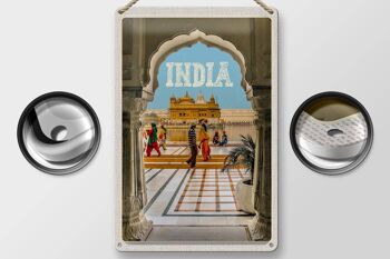 Panneau de voyage en étain, 20x30cm, Temple d'or indien, Amritsar 2