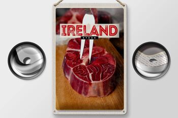 Signe en étain de voyage 20x30cm, nourriture irlandaise, viande de Steak rouge 2
