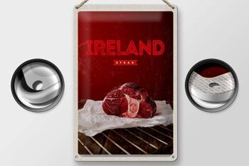 Plaque en tôle voyage 20x30cm Irlande meilleur steak rouge au four 2
