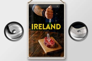 Panneau en étain voyage 20x30cm, Irlande, Irish Hereford Steak 2