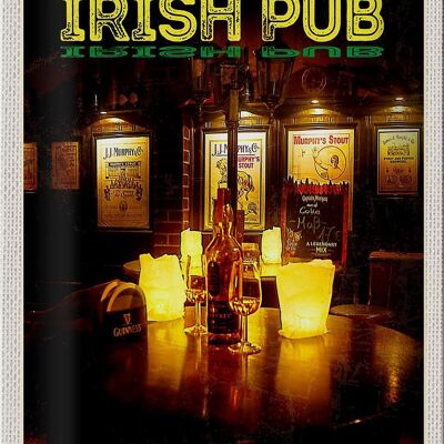 Blechschild Reise 20x30cm Irland Irisches Pub Wein Alkohol