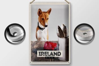 Signe en étain voyage 20x30cm, irlande Europe Steak Dog Island 2