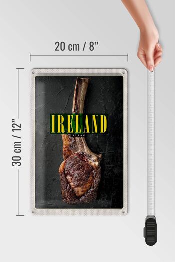 Panneau de voyage en étain, 20x30cm, irlande, irlandais, Anbus Tomahawk Steak 4