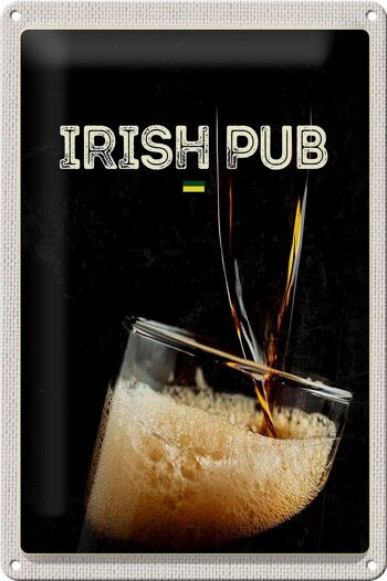 Plaque en tôle voyage 20x30cm Irlande célébrer la bière 1