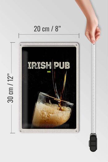 Plaque en tôle voyage 20x30cm Irlande célébrer la bière 4