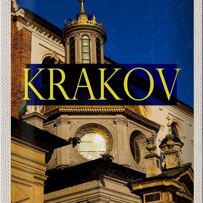 Targa in metallo da viaggio 20x30 cm Cracovia Sight Europe Travel