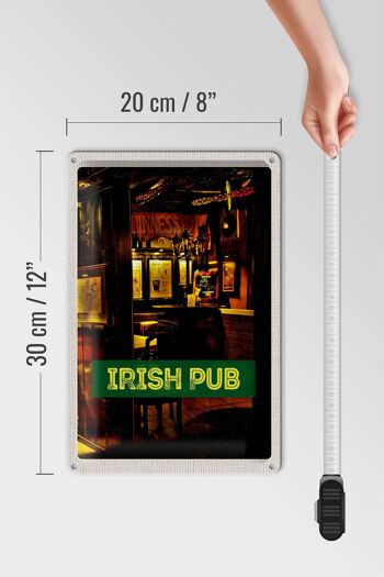 Signe en étain voyage 20x30cm, Pub irlandais, bière de Pub irlandais 4