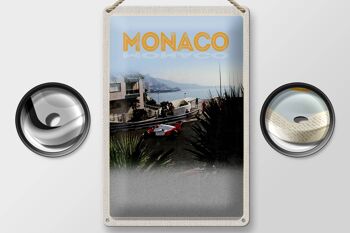 Panneau en étain voyage 20x30cm, Monaco, France, course automobile, plage 2