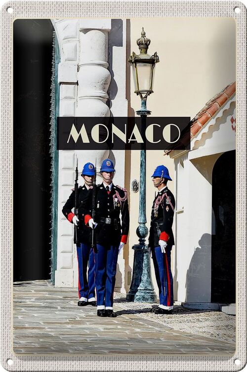 Blechschild Reise 20x30cm Monaco Urlaubsort Europa Trip