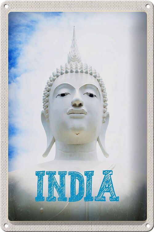 Blechschild Reise 20x30cm Indien Religion Hinduismus Skulptur