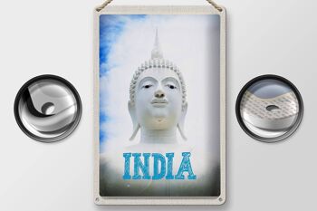 Signe en étain voyage 20x30cm, Sculpture indienne, Religion, hindouisme 2