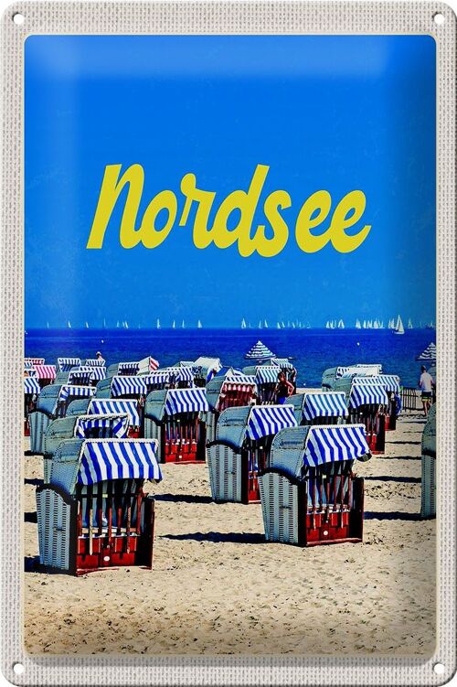 Blechschild Reise 20x30cm Nordsee Strand Meer